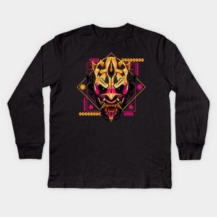 oni king mask Kids Long Sleeve T-Shirt